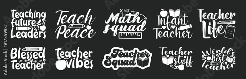 Teacher T shirt Design Bundle, Vector Teacher T shirt  design, Teacher's Day shirt,  Teacher typography T shirt design Collection