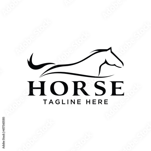 Vector horse logo design template illustration