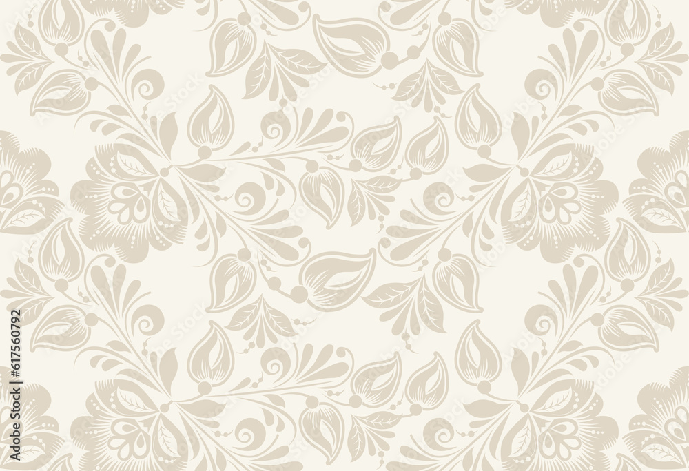 Vintage floral seamless pattern. . Seamless texture with flowers. Endless floral pattern.