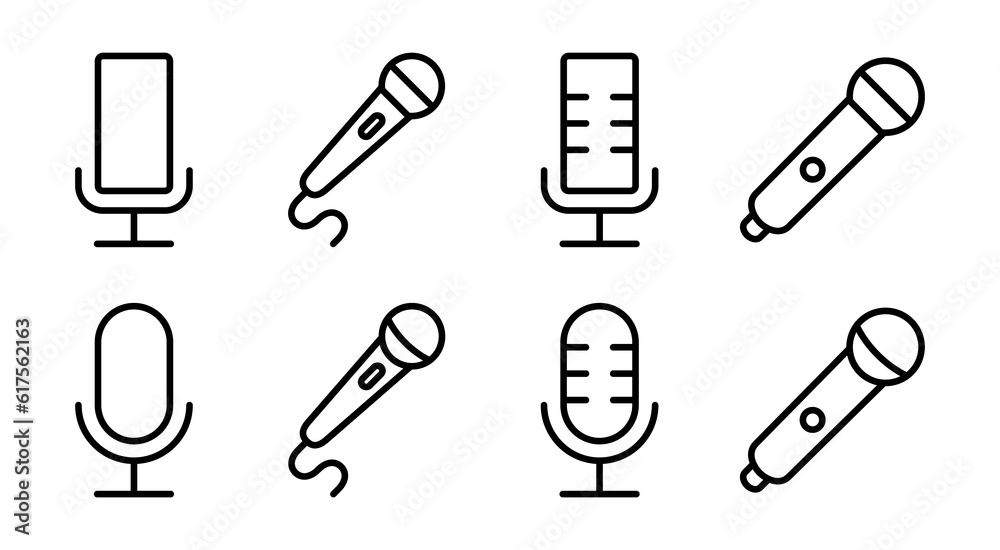 Microphone icon vector illustration. karaoke sign and symbol