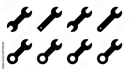 Wrench icon set illustration. repair icon. tools sign and symbol