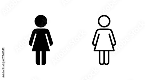 Female icon vector. toilet icon. restroom sign. gender