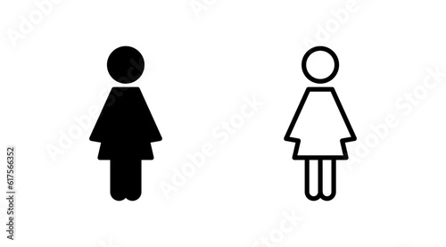 Female icon vector. toilet icon. restroom sign. gender