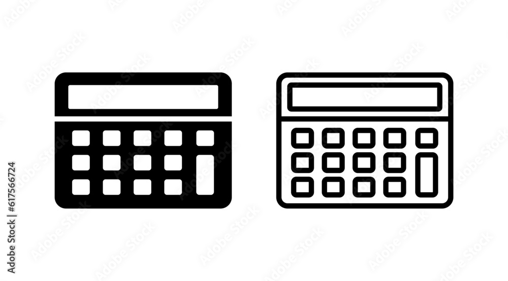Calculator icon vector. math icon. finances sign Calculator icon vector. math icon. finances sign