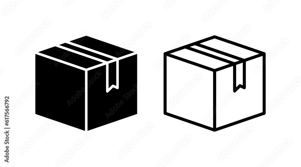 Box icon vector. Box sign. delivery package. parcel box. Box icon vector. Box sign. delivery package. parcel box.