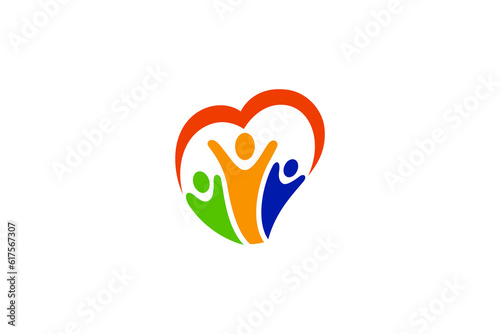 Children love template logo design with colorful style