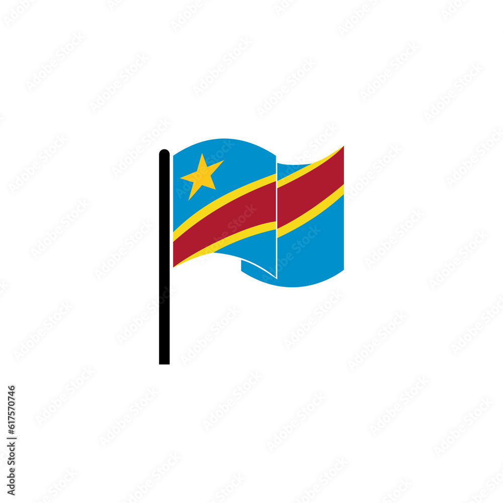 Congo flags icon set, Congo independence day icon set vector sign symbol Congo flags icon set, Congo independence day icon set vector sign symbol