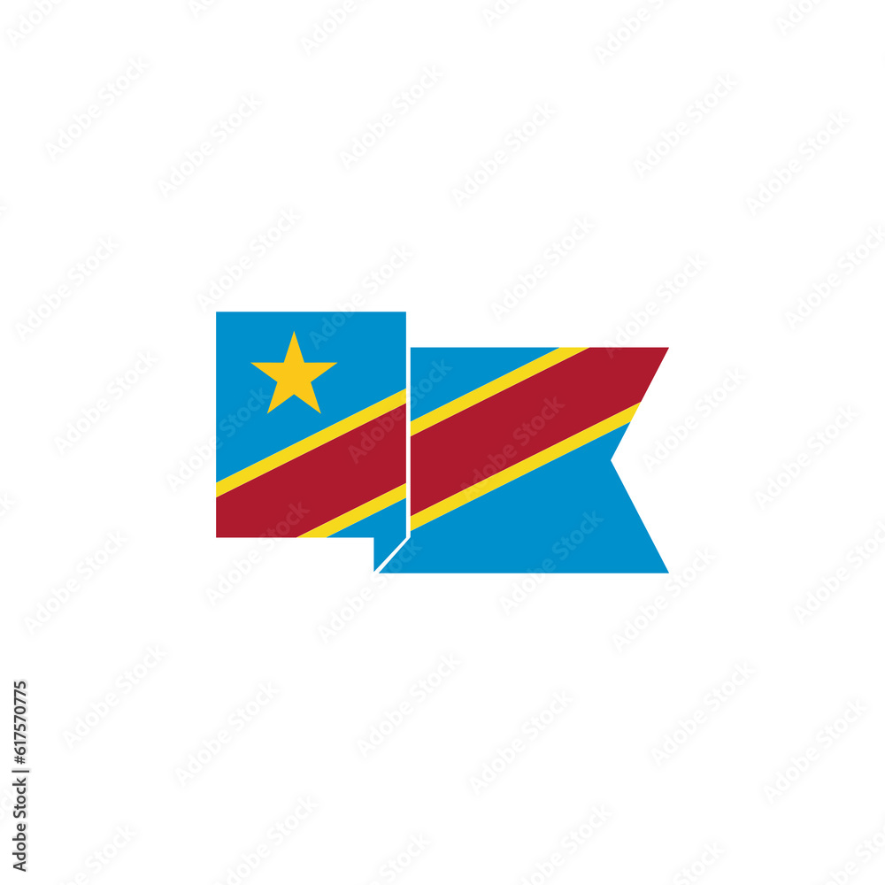 Congo flags icon set, Congo independence day icon set vector sign symbol Congo flags icon set, Congo independence day icon set vector sign symbol