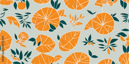 Enchanting Tropical Orange Patterns  Embrace the Tropical Escape