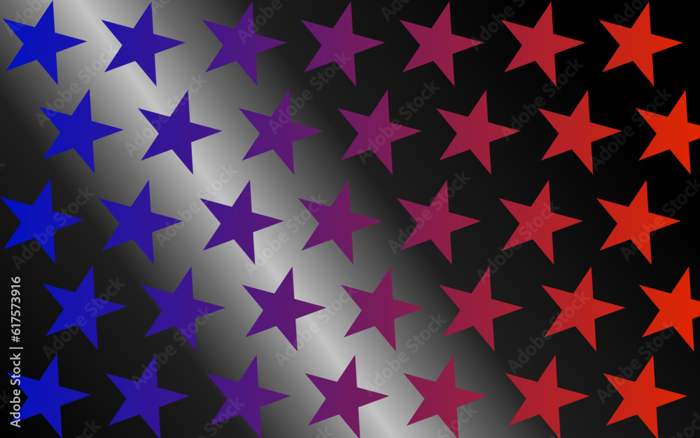 American flag symbol with gradient blue, red and star American flag symbol with gradient blue, red and star