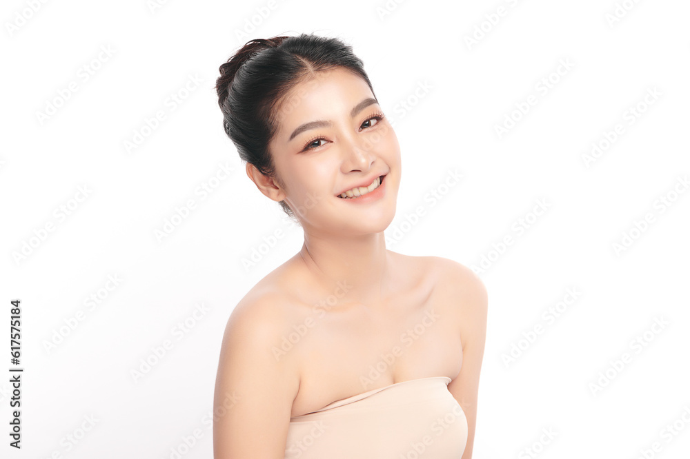 Beautiful young asian woman with clean fresh skin on white background, Face care, Facial treatment, Cosmetology, beauty and spa, Asian women portrait. Beautiful young asian woman with clean fresh skin on white background, Face care, Facial treatment, Cosmetology, beauty and spa, Asian women portrait.