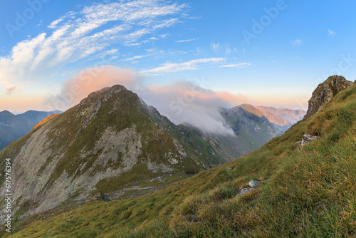 Fototapeta Naklejka Na Ścianę i Meble -  Sunrise in Fagaras Mountains. Southern Carpathians, Romania