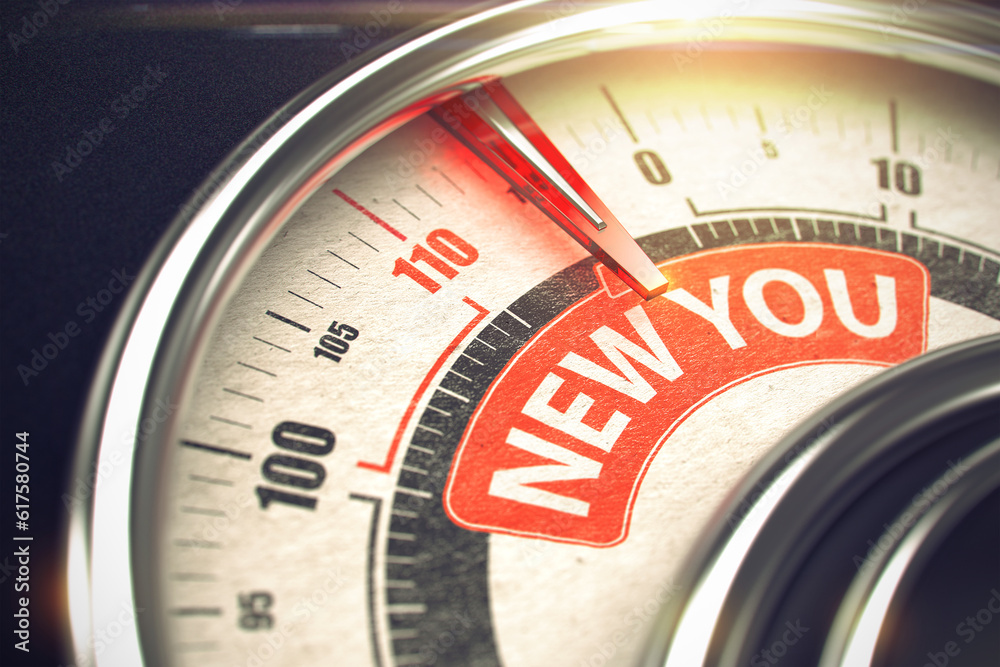 New You Rate Conceptual Gauge with Caption on Red Label. Business or Marketing Concept. 3D of a Compass with Red Needle Pointing the Caption New You. Business or Marketing Concept. 3D Render. New You Rate Conceptual Gauge with Caption on Red Label. Business or Marketing Concept. 3D of a Compass with Red Needle Pointing the Caption New You. Business or Marketing Concept. 3D Render.