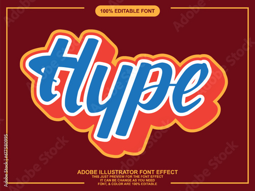 simple hype script text style editable font effect