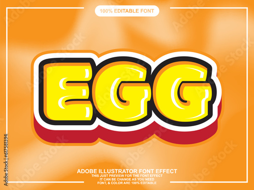 bold rounded egg text style editable font effect