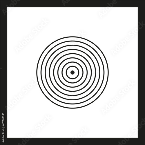 Concentric circles. Ripple, impact effect. Vector illustration. stock image.