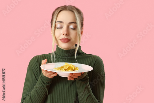 Young woman with tasty past...