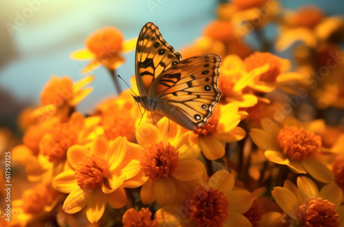 butterfly on flower © Sekai