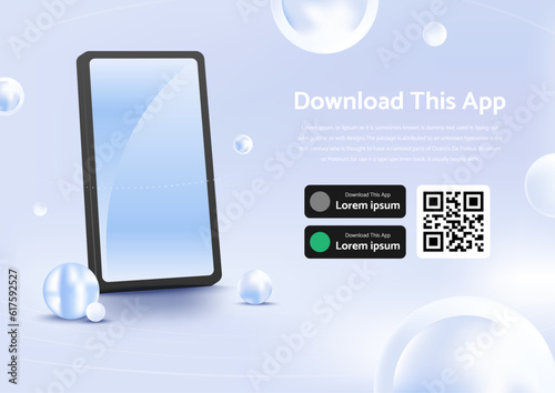 Elegant Page banner advertising for downloading app