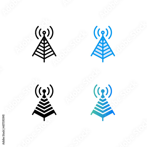 communication tower icon vector