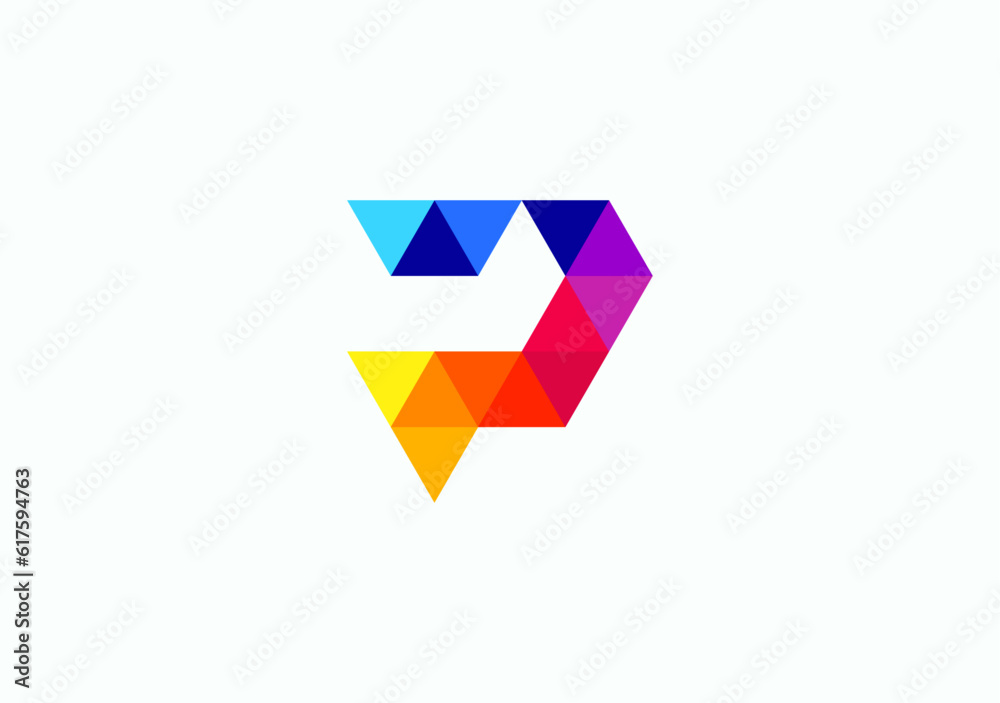 Embrace vibrancy and geometry with our captivating multi-colored logo, formed by the dynamic letter R Embrace vibrancy and geometry with our captivating multi-colored logo, formed by the dynamic letter R