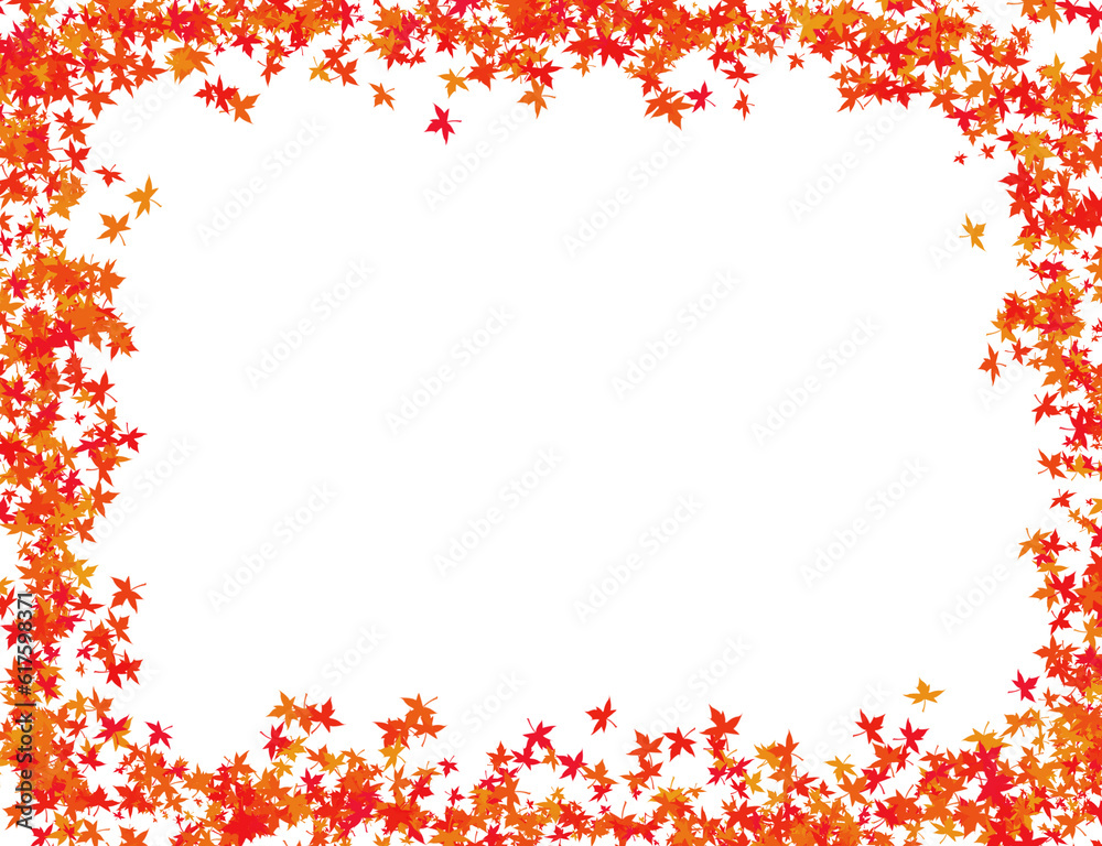 pattern autumn leaves in red shades frame pattern autumn leaves in red shades frame