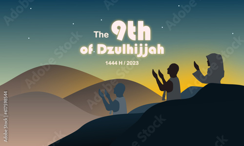 Praying on the 9th of dhulhijjah at Arafah is called wukuf at Arafah