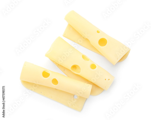 Rolled swiss cheese slices ...