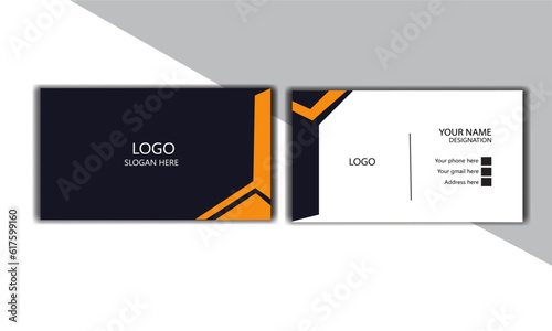 Modern business card. Creative and clean business card template. business card design. luxury business card design template. Vector illustration. Black and white color. Horizontal simple clean design.