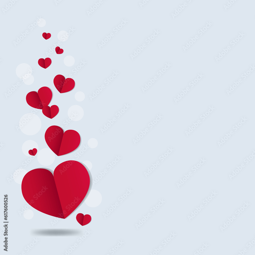 Valentines Day Card With Gradient Mesh, Vector Illustration