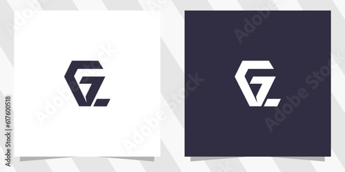 letter gz zg logo design