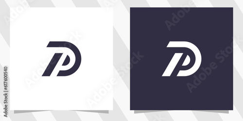 letter p logo design vector