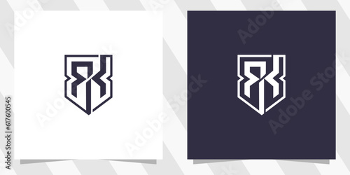 letter rk kr logo design photo