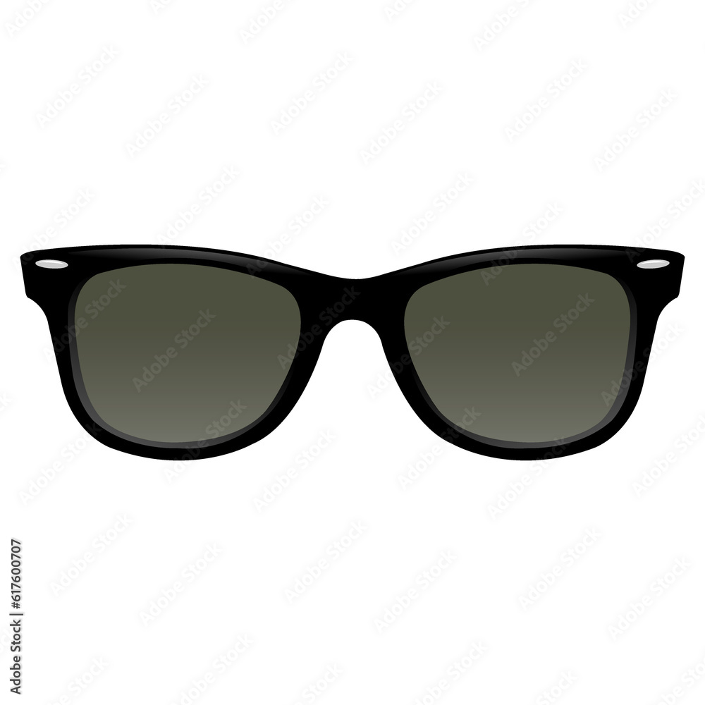 Glasses With Gradient Mesh, Vector Illustration