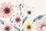 Beautiful watercolor floral art illustration