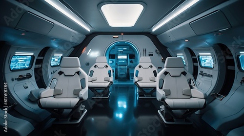 A Glimpse into Tomorrow: Unveiling the Futuristic Interior with Ambient Lights and Smart Technology in the Autonomous Electric Vehicle Cabin
