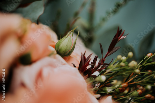 wedding bouquet flowers macro