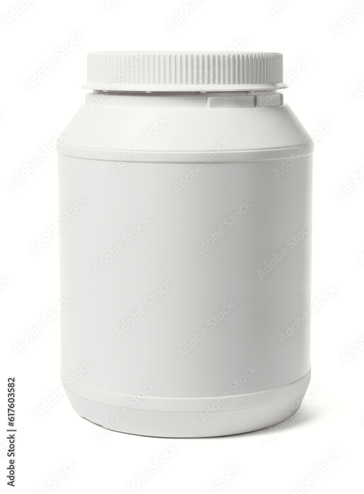 Obraz premium Large Plastic Container on White Background