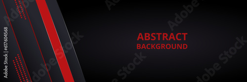 geometric line futuristic technology red and black abstract background, abstract background for banner and poster