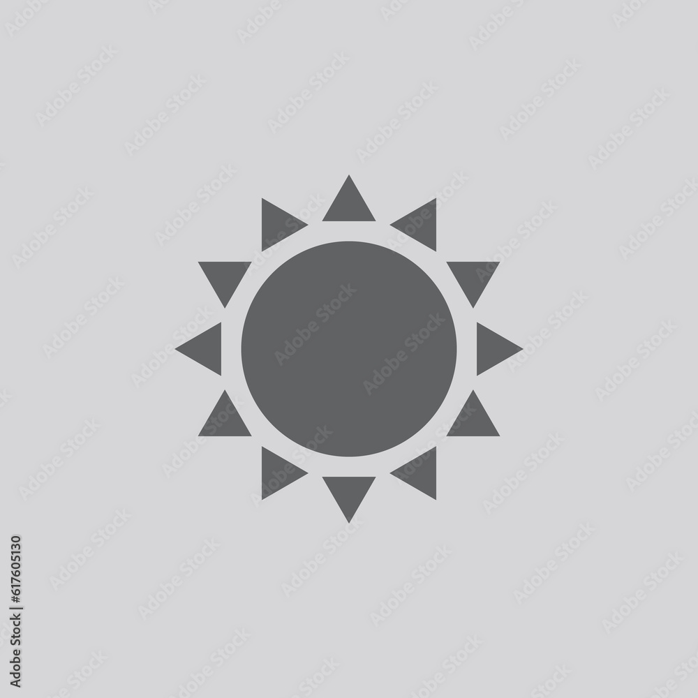 sun sign aymbol vector icon. summer illustration sun sign aymbol vector icon. summer illustration