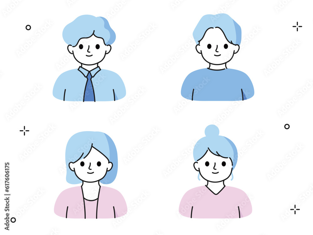 People avatar set. Different men and women characters collection. Simple vector illustration. People avatar set. Different men and women characters collection. Simple vector illustration.