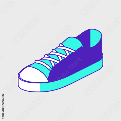 Sneakers isometric vector illustration