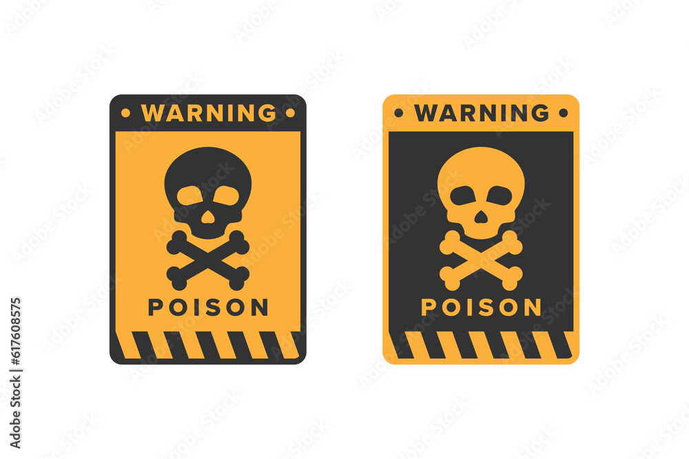 Obraz premium Poison icon vector design, highly toxic material hazard icon board