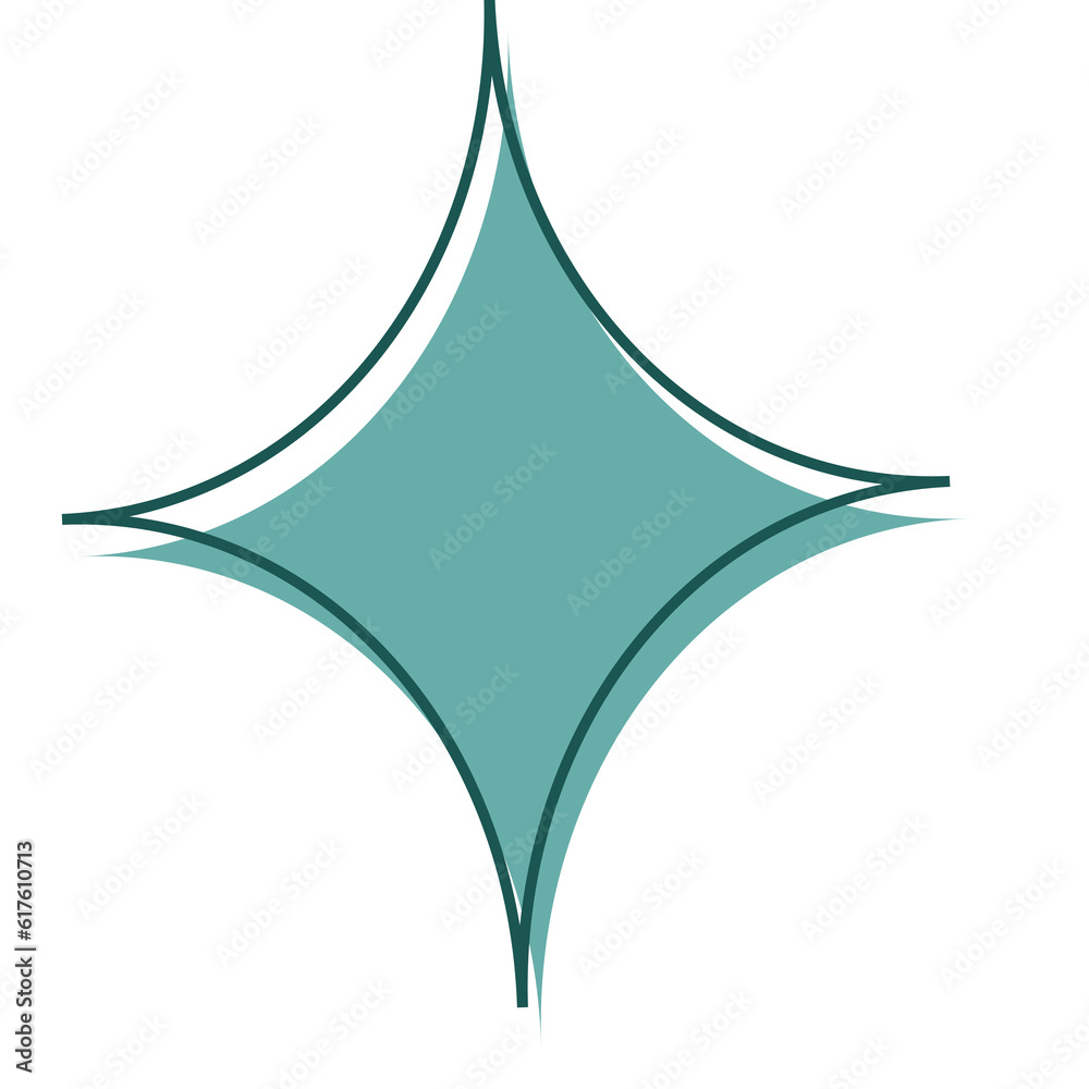 Obraz premium Atomic graphic design element mid-century shape