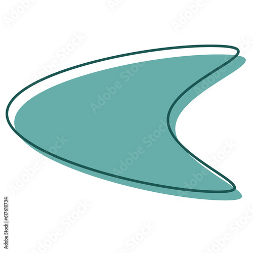 Atomic graphic design element mid-century shape