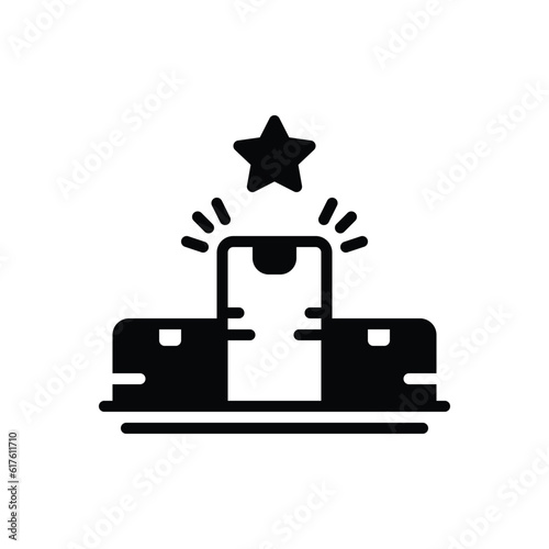 Black solid icon for quantity 