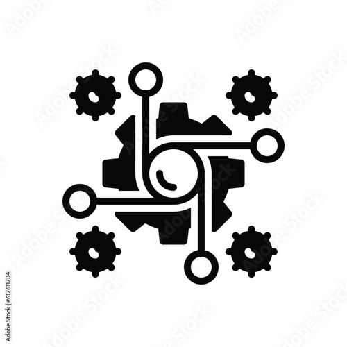 Black solid icon for synthesis 