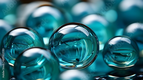 blue glass balls