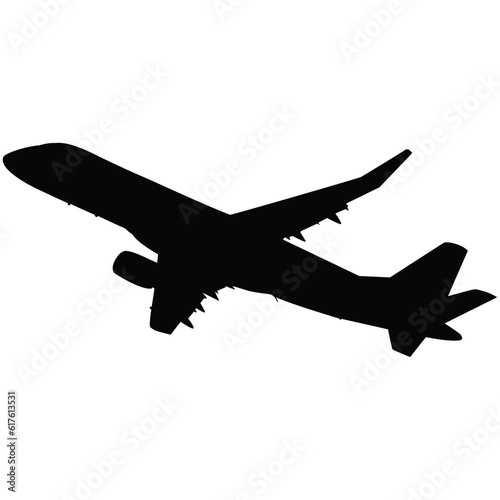 silhouette of airplane in the sky