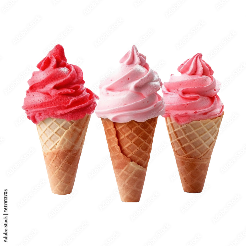  ice cream isolate on white background